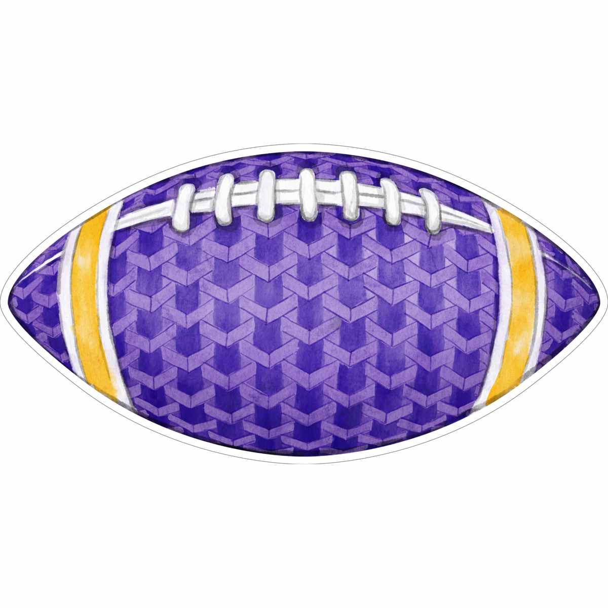 Purple & Gold Football Garden Stake