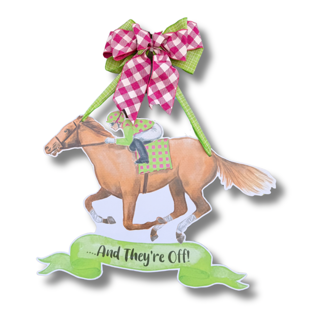 And They're Off! Door Hanger