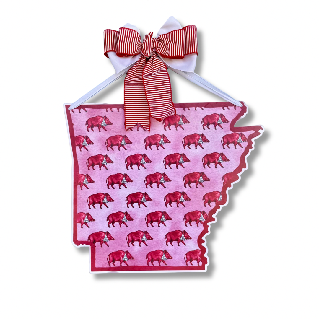 Crimson Hog Printed Door Hanger