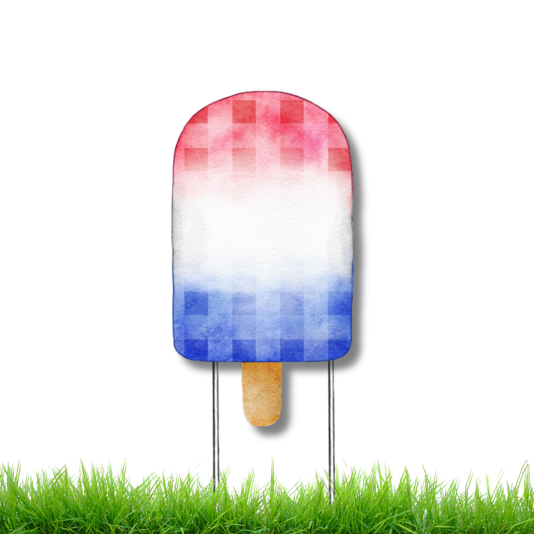 Red White and Sweet Garden Stake