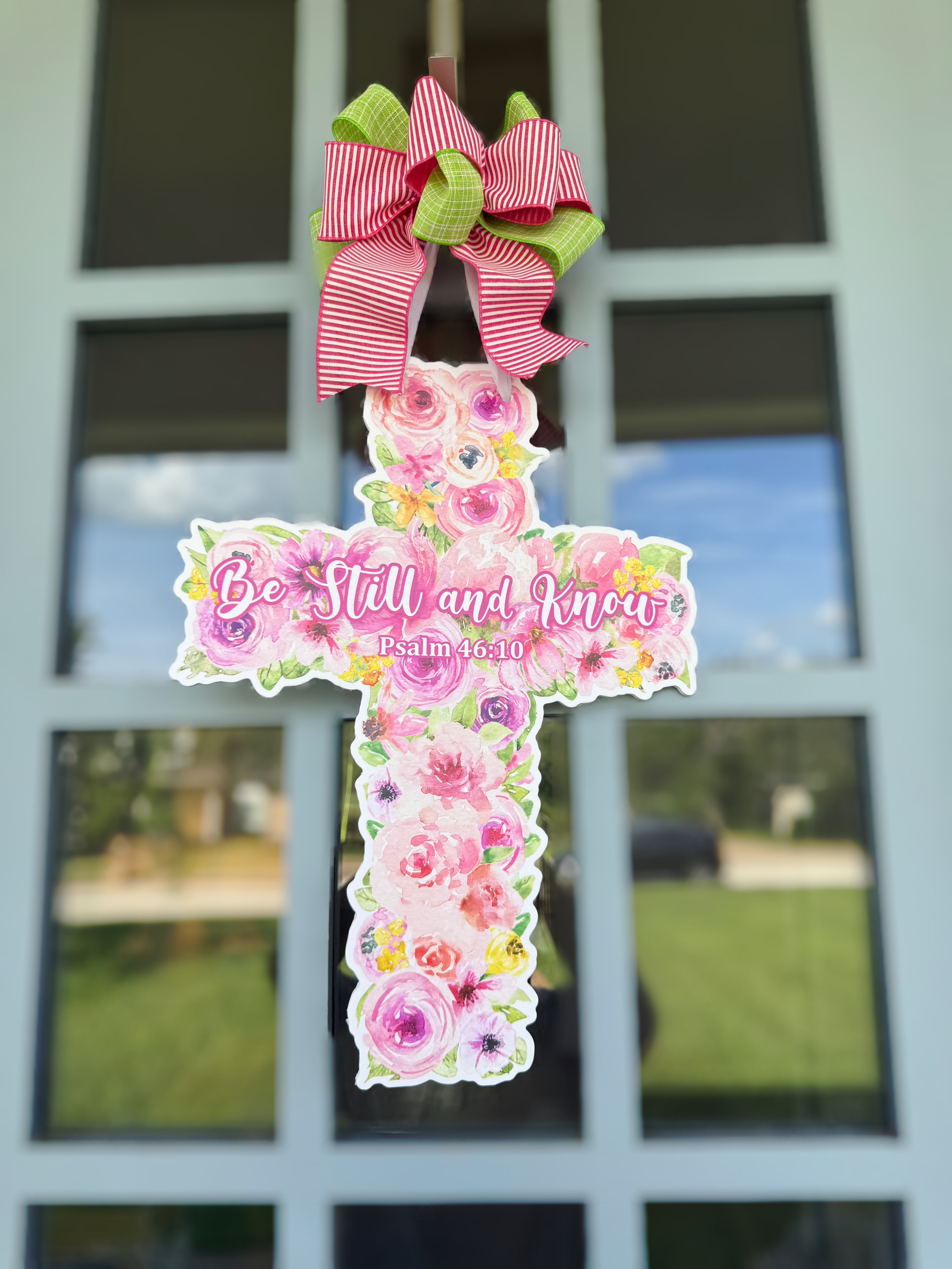 Be Still and Know Cross Door hanger