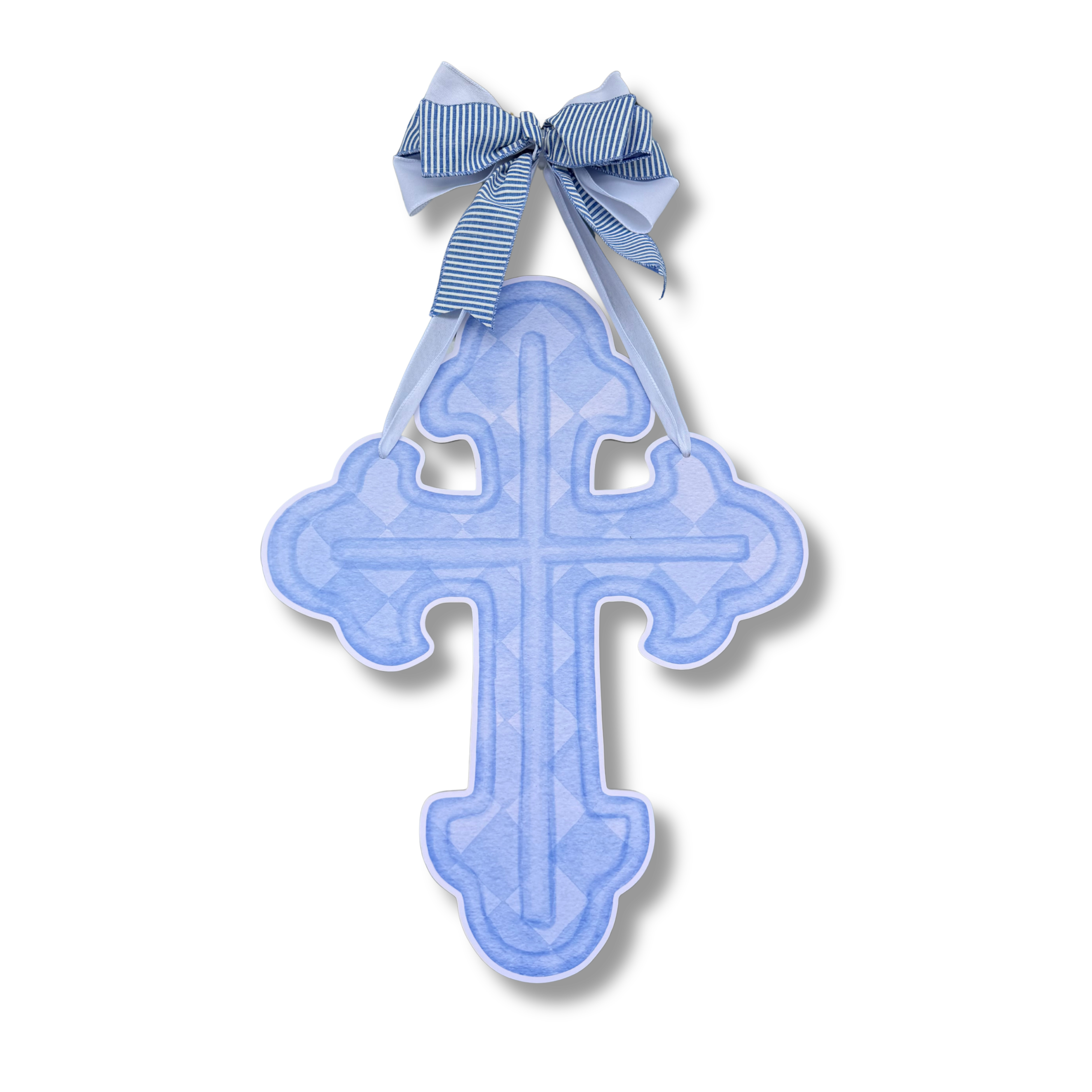 Blue Check Cross Door Hanger