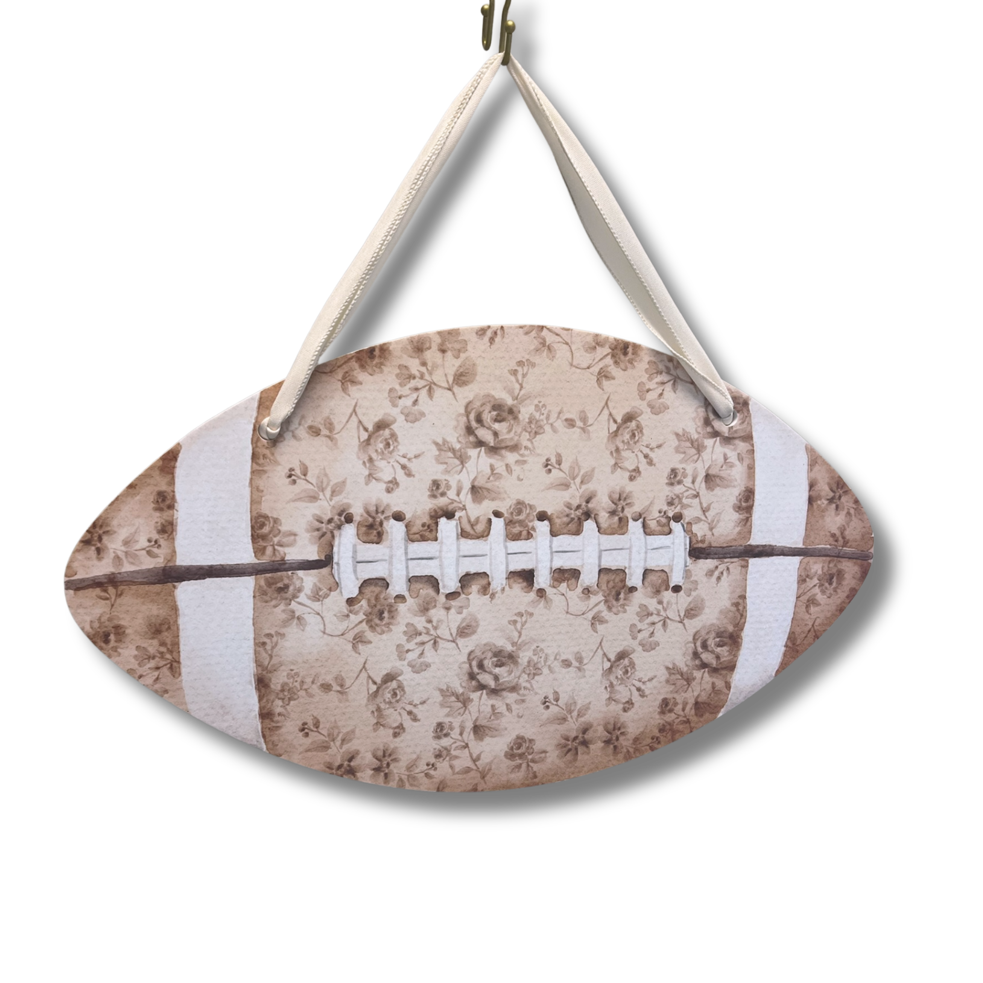 Floral Football Door Hanger (Sale)