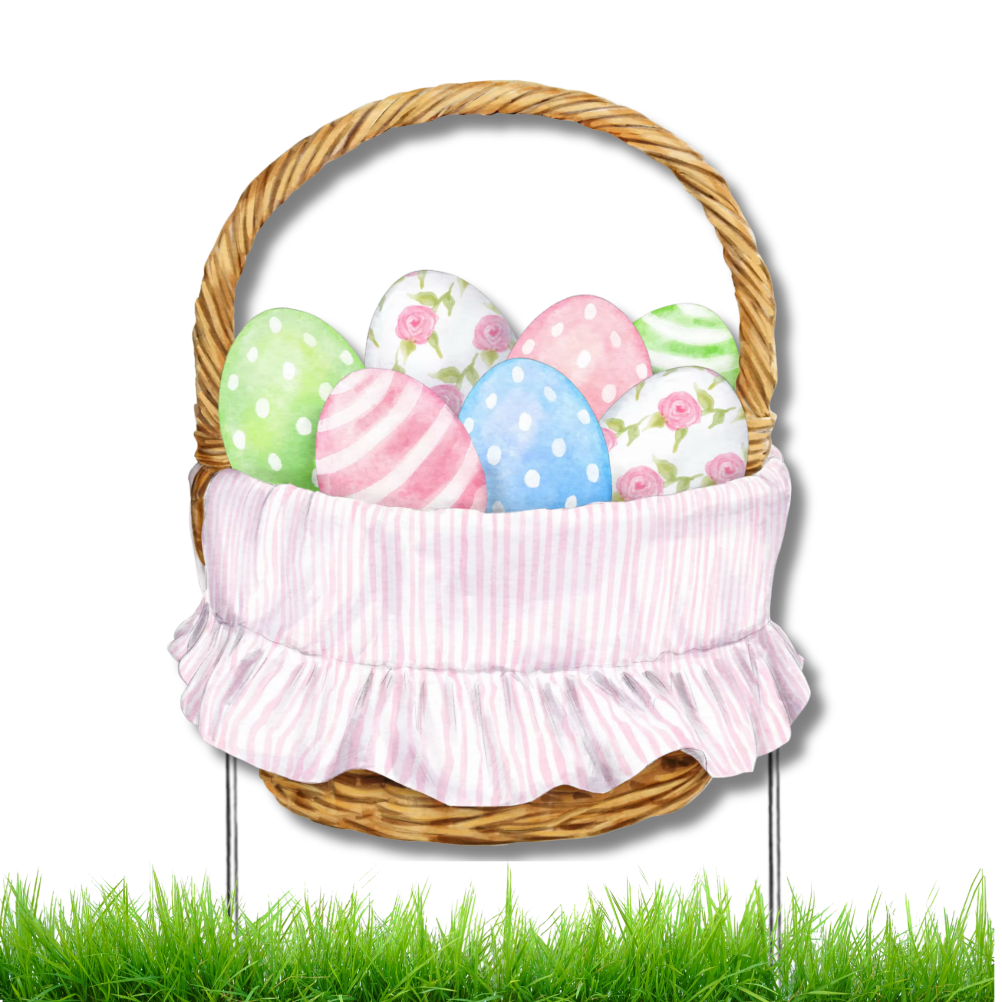 Grand Millennial Basket Garden Stake (Sale)