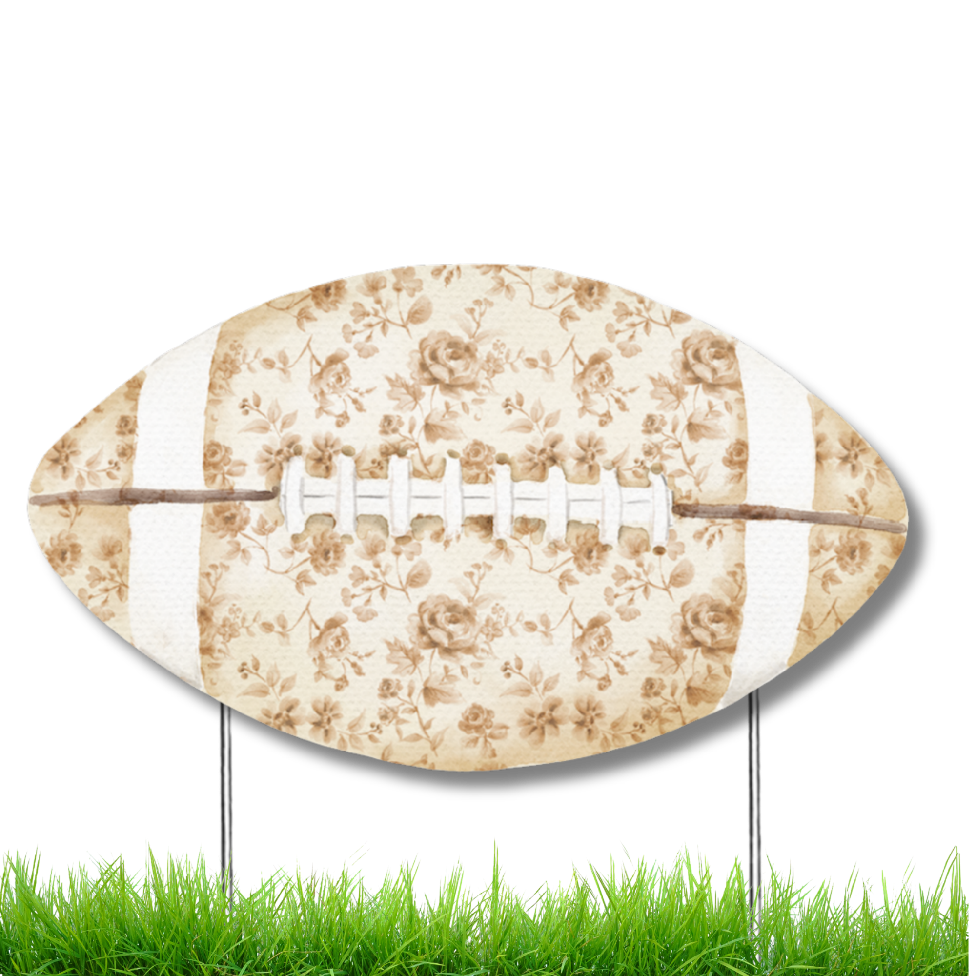 Floral Football Garden Stake (Sale)