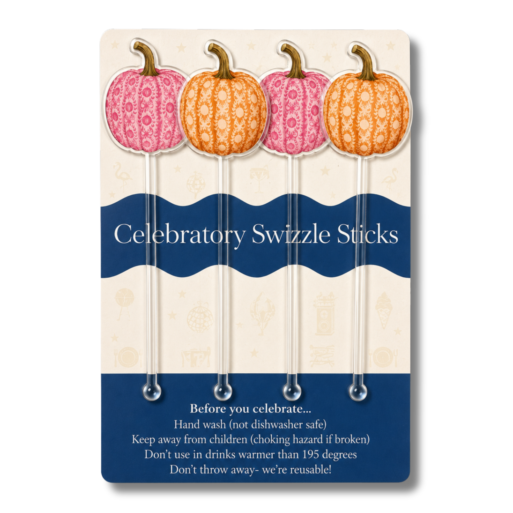 Pumpkin Spice & Blush Stir Sticks (Sale)