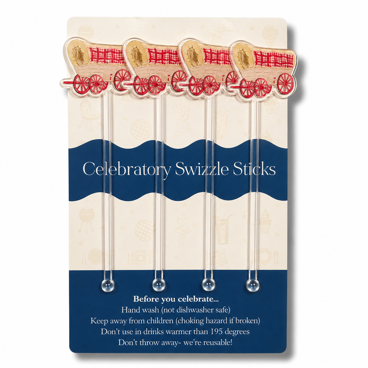 Crimson Wagon Swizzle Sticks (Sale)