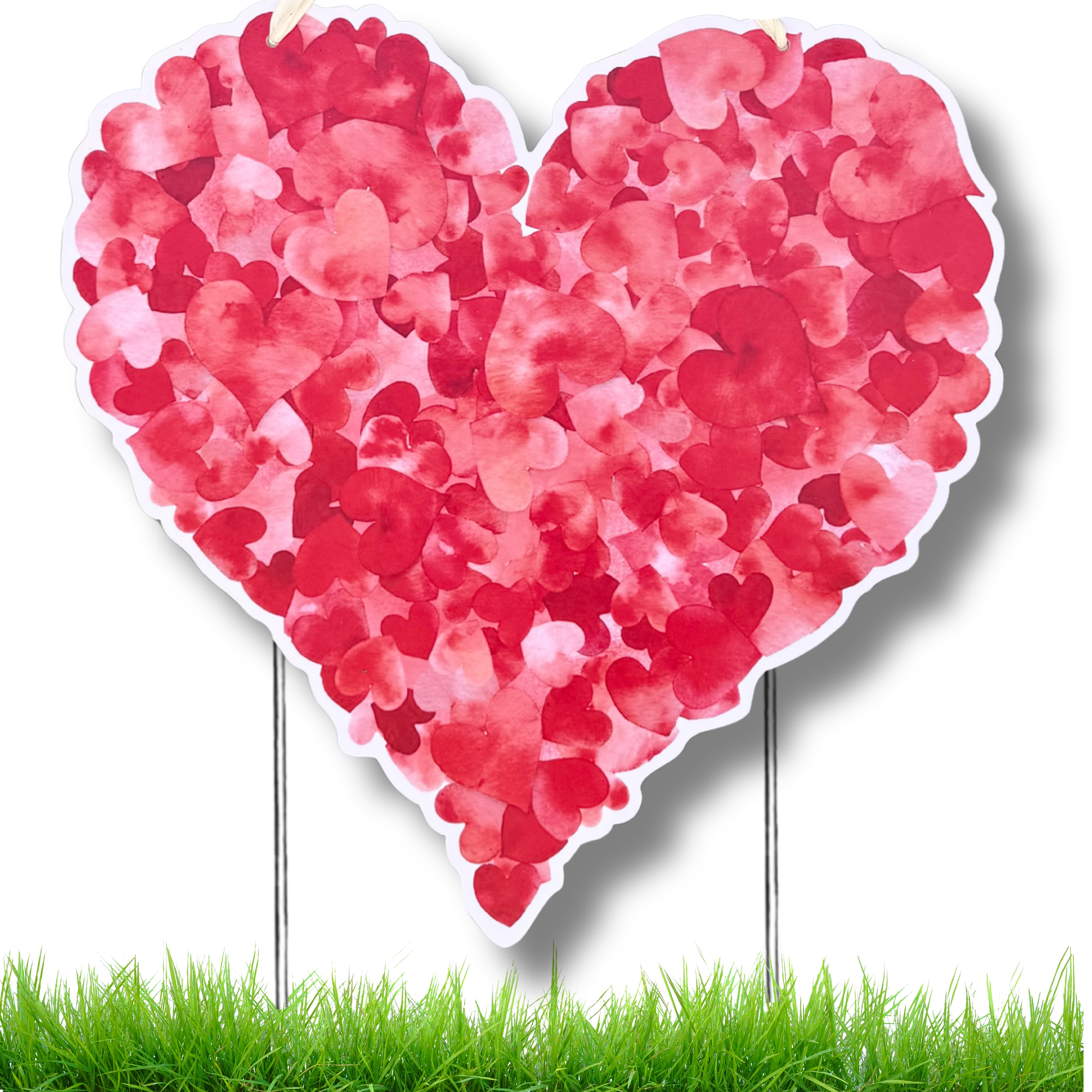 Confetti Hearts Garden Stake (Sale)