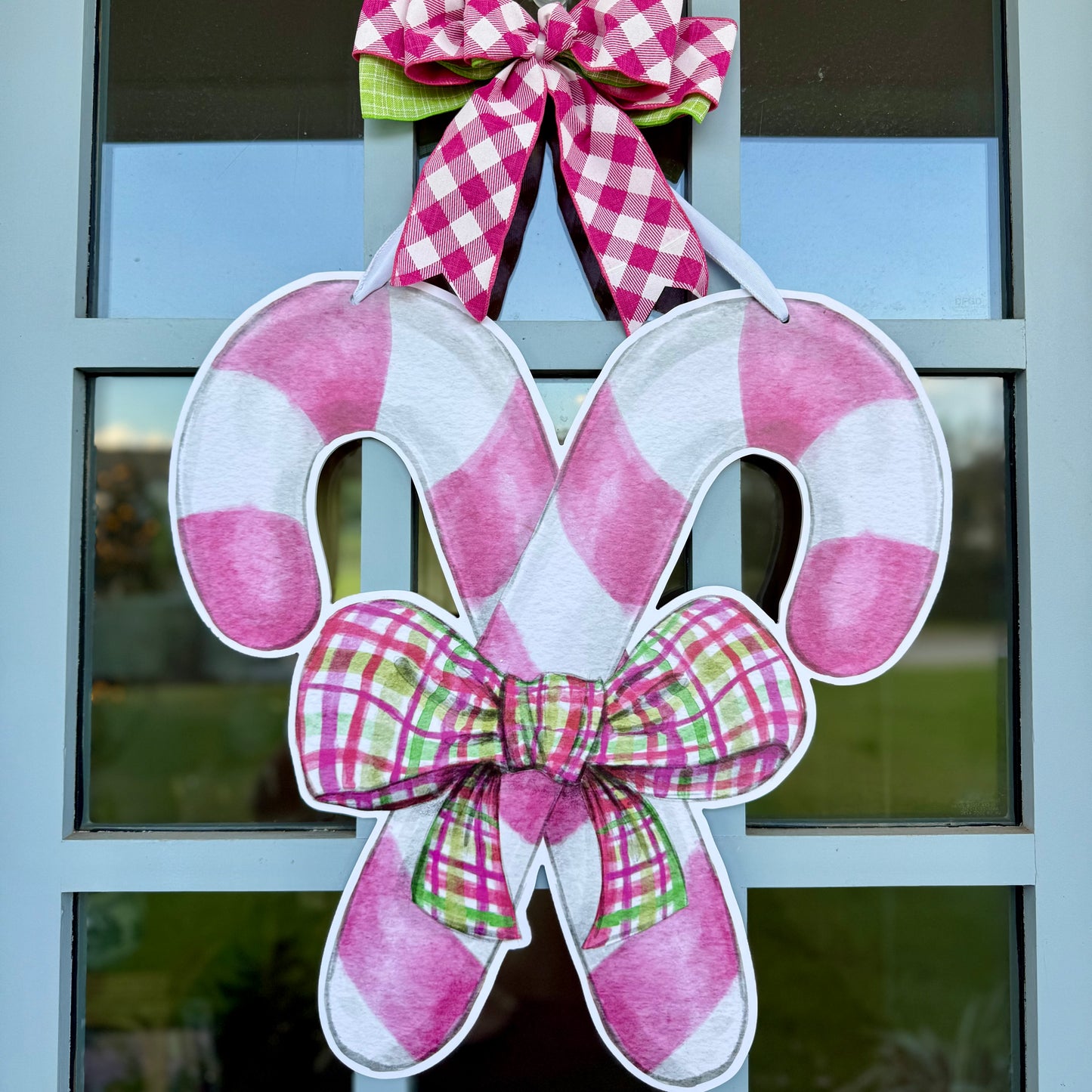 Candy Cane Duet Reversible Door Hanger (Ships Nov 3)