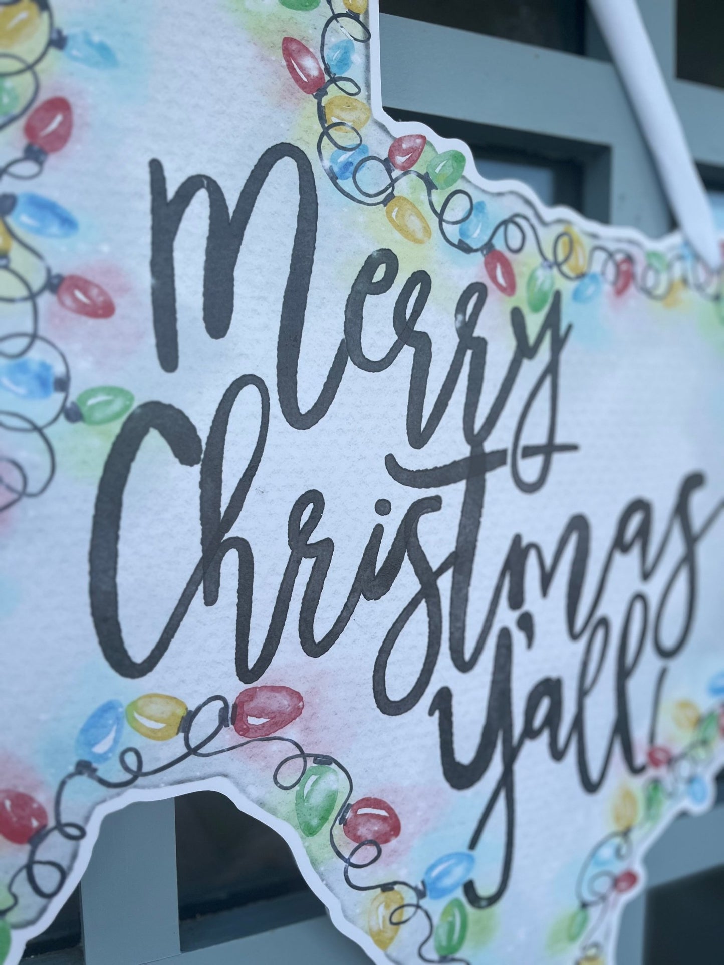 Merry Christmas Y'all- Door Hanger (Ships Nov 3)