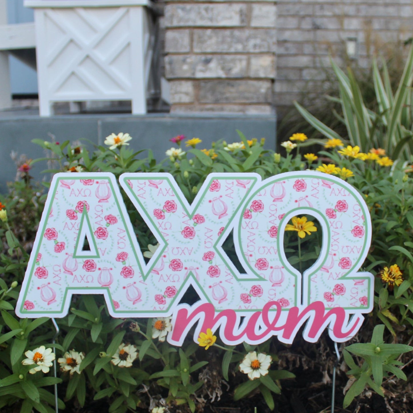 Alpha Chi Omega Mom Garden Stake