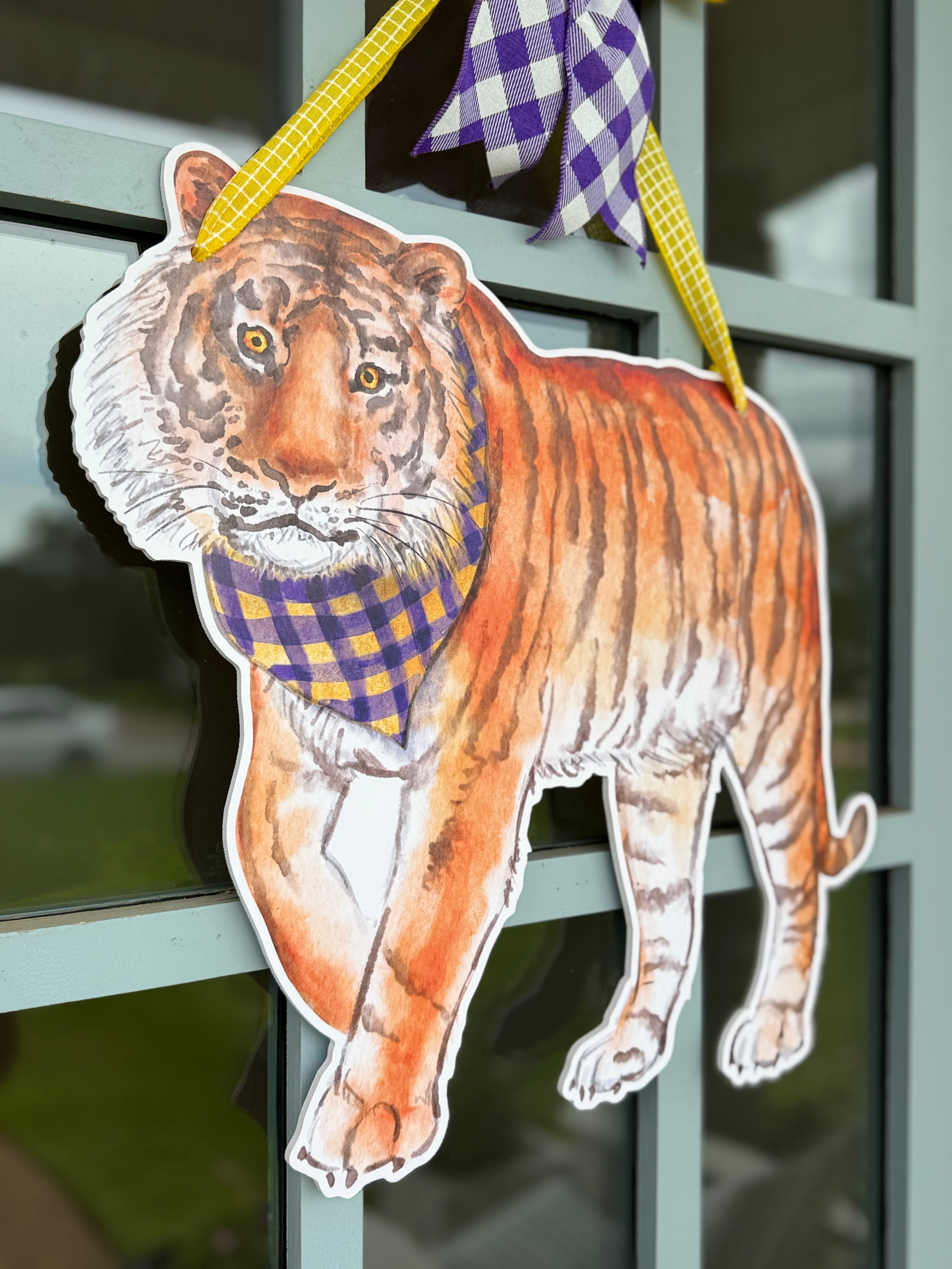 Louisiana Tiger Door Hanger