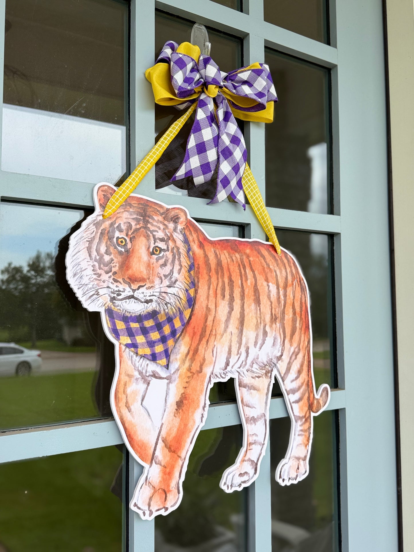 PRE ORDER (Ships 8/31) Louisiana Tiger Door Hanger