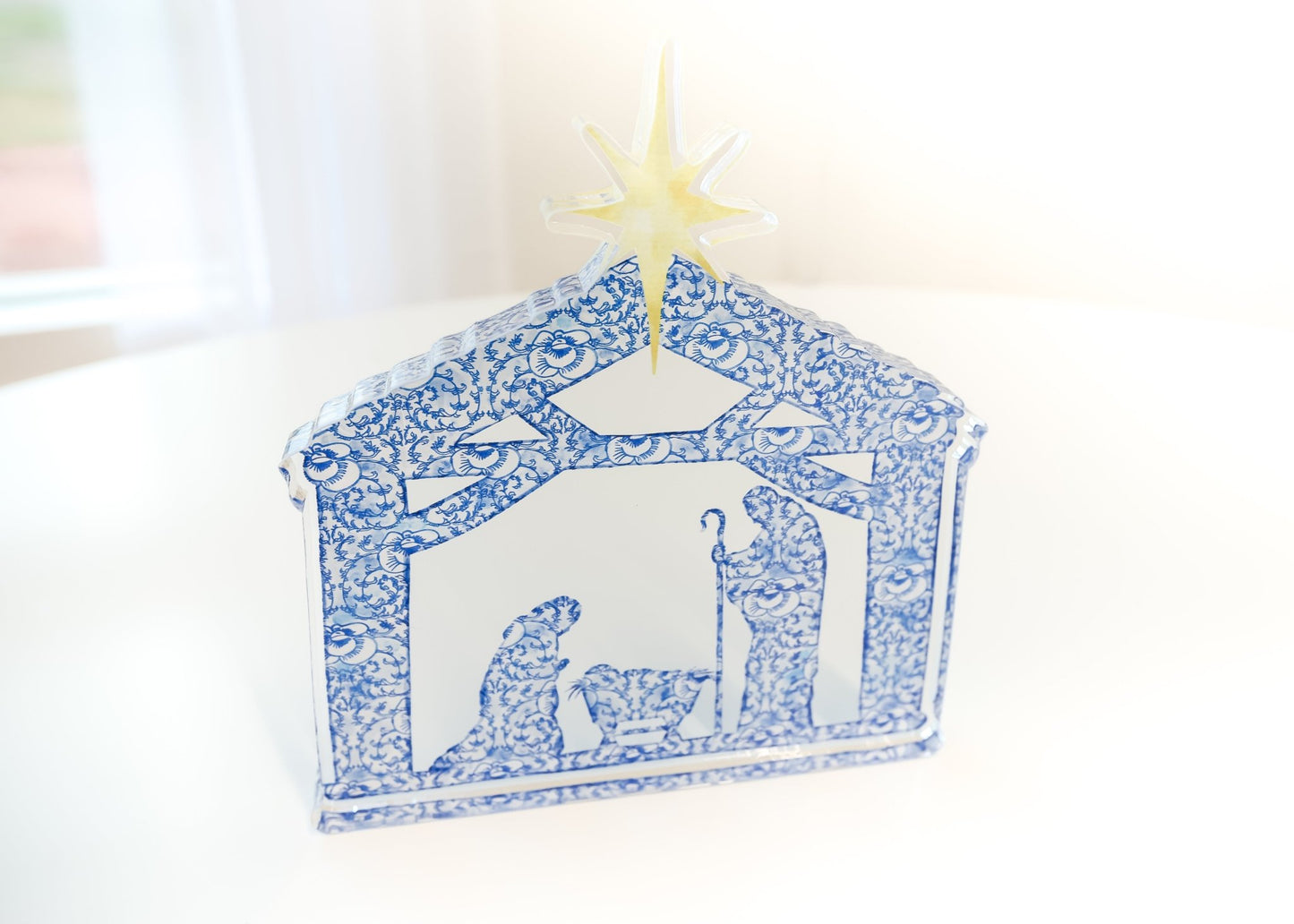 Nativity in Chinoiserie- Acrylic (Ships Nov 3)