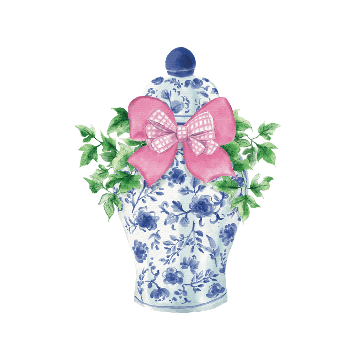 Classic Ginger Jar (Pink)- Door Hanger