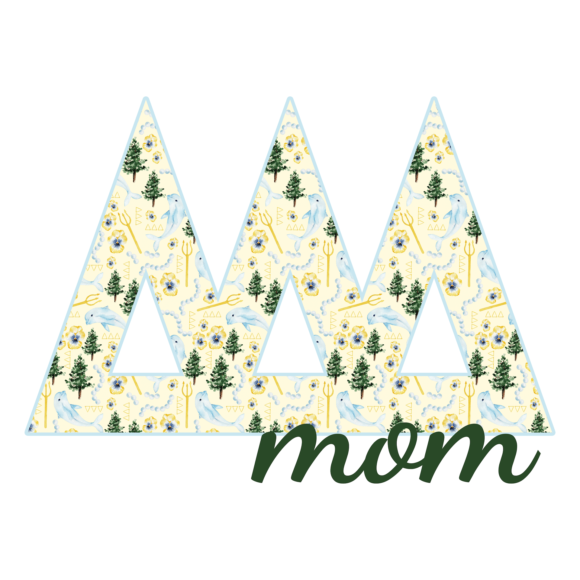 Tri Delta Mom Garden Stake