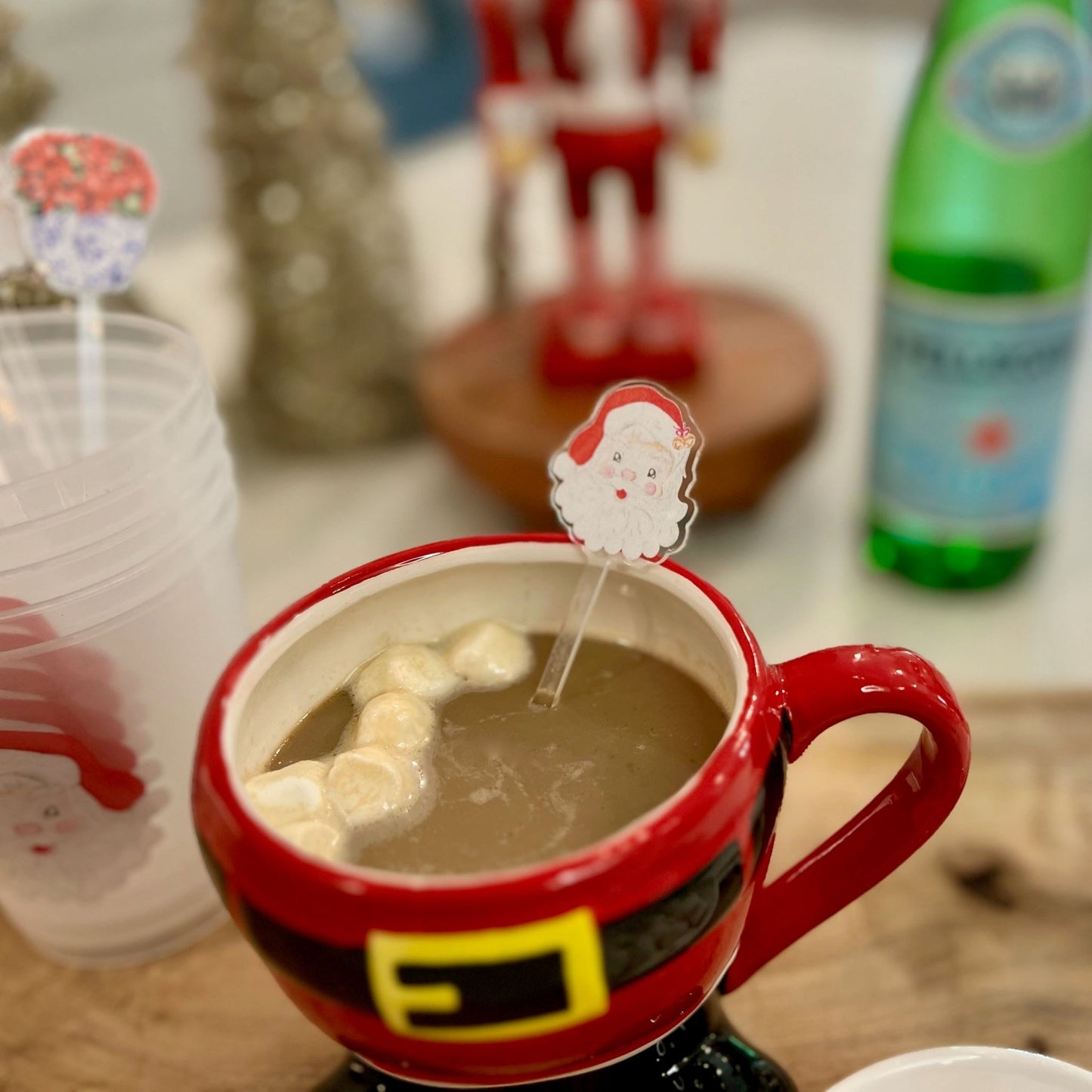 Swizzle Sticks- Santa + Tree