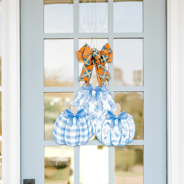 Pumpkin Trio (Blue)- Door Hanger