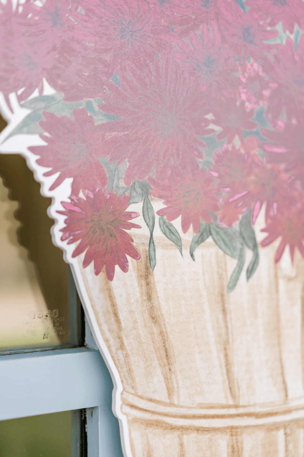 Harvest Blooms in Maroon Door Hanger
