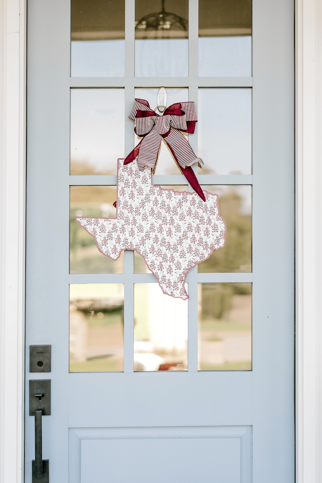 Texas Bluebonnets (Maroon) Door Hanger