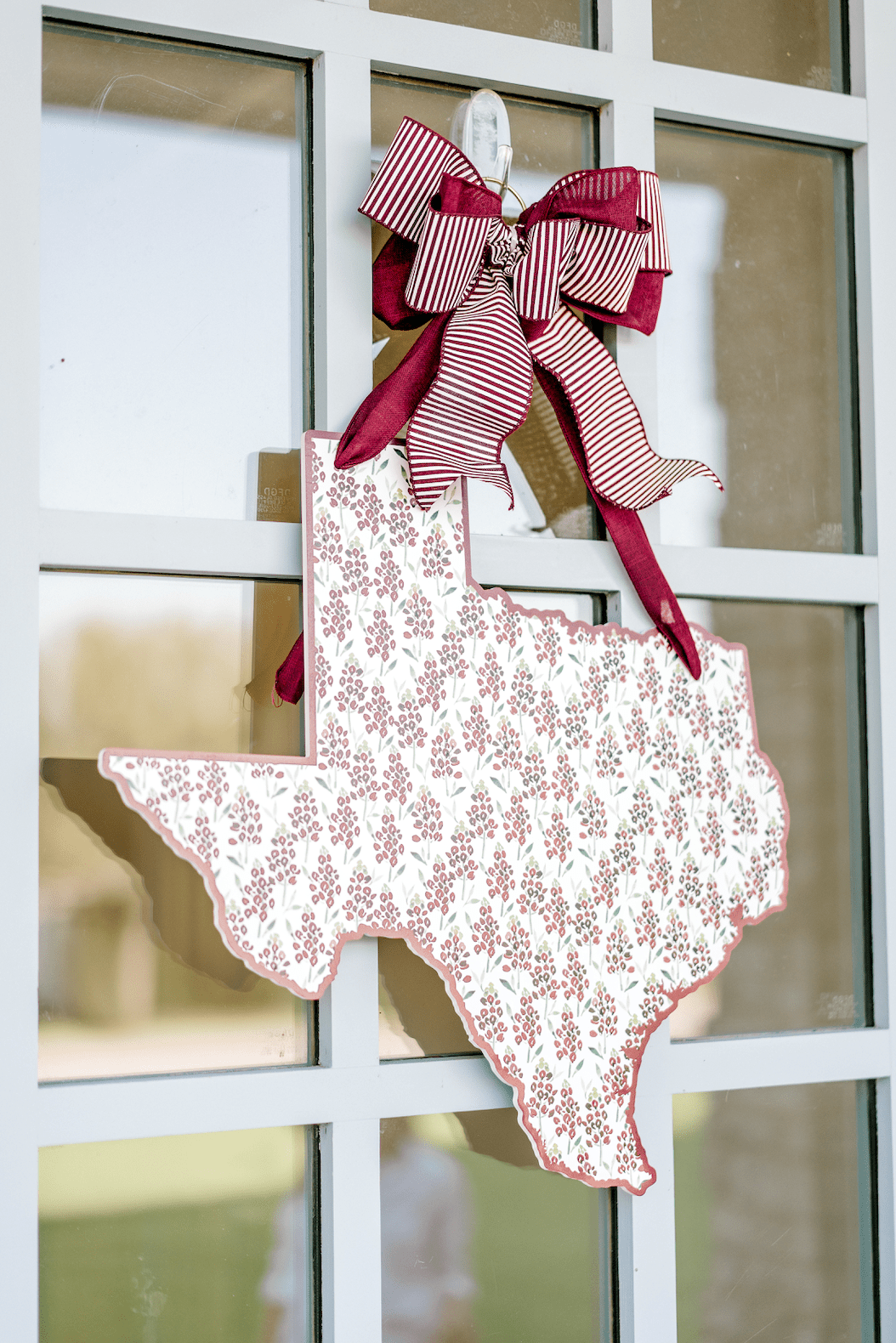 Texas Bluebonnets (Maroon) Door Hanger
