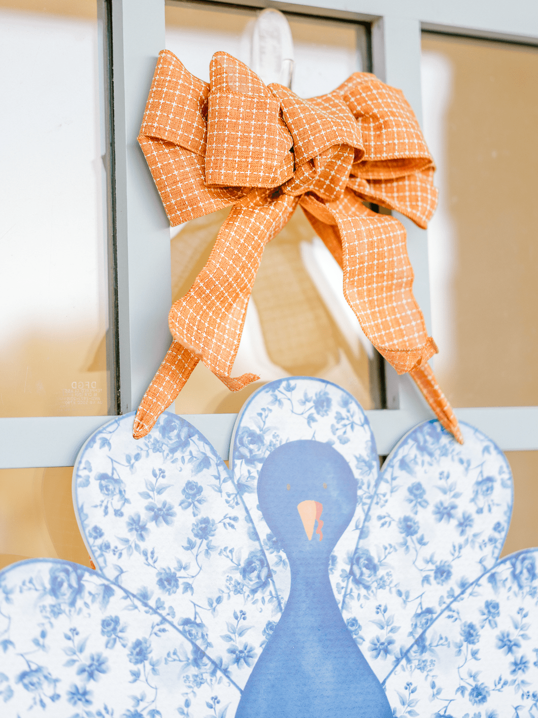 Chinoiserie Turkey (Blue)- Door Hanger