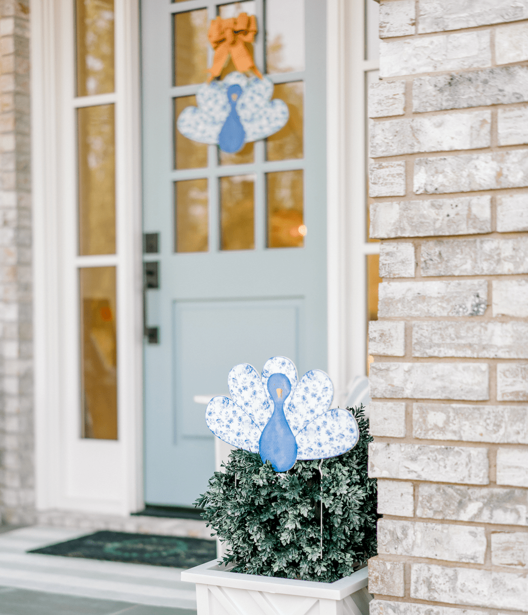 Chinoiserie Turkey Garden Stake (Sale)