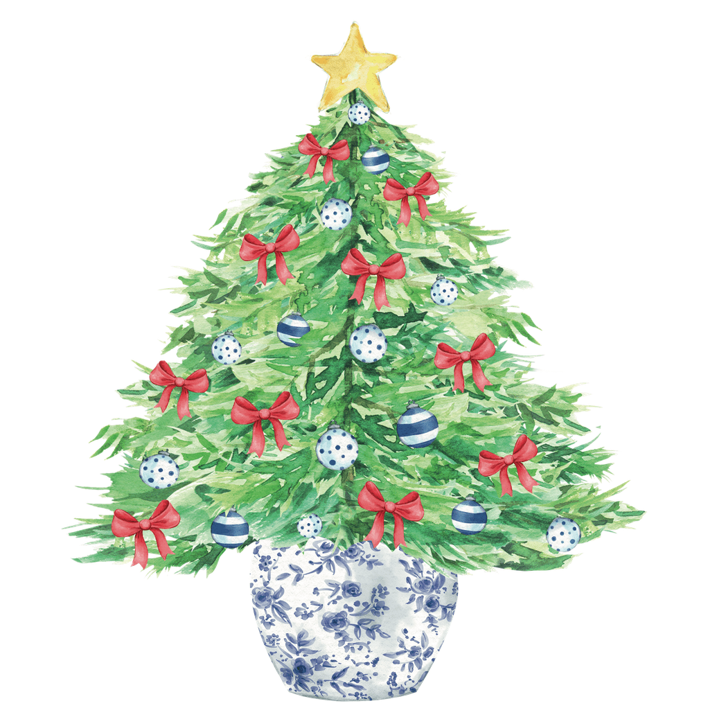 Chinoiserie Christmas Tree- Door Hanger (Ships Nov 3)