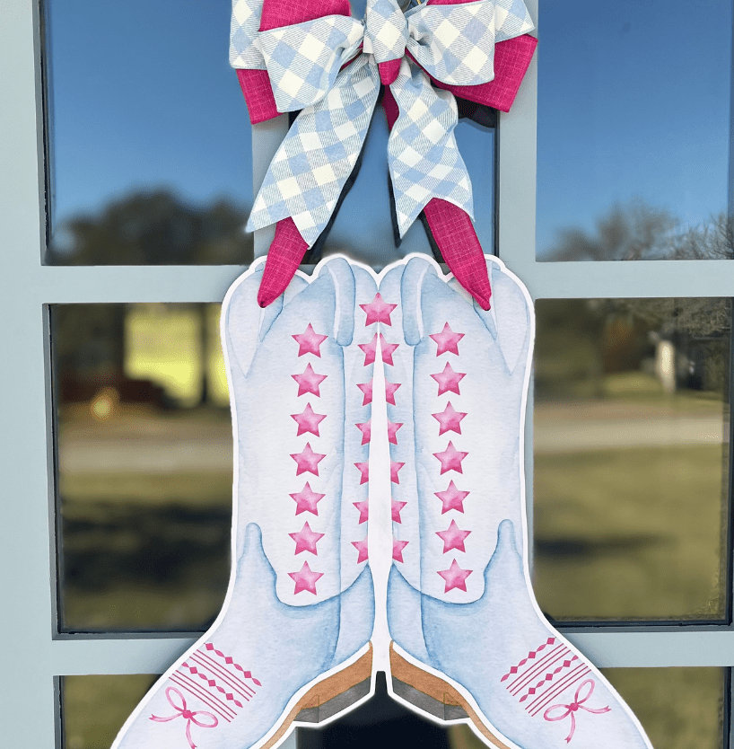 Rodeo Two Step - Door Hanger (Blue or Pink)