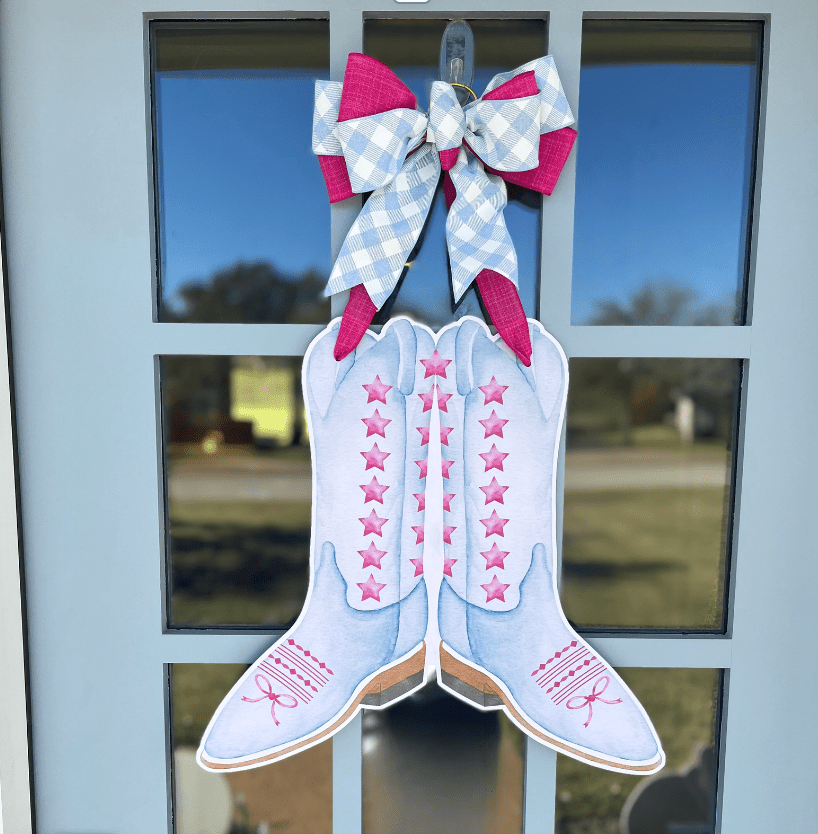 Rodeo Two Step - Door Hanger (Blue or Pink)