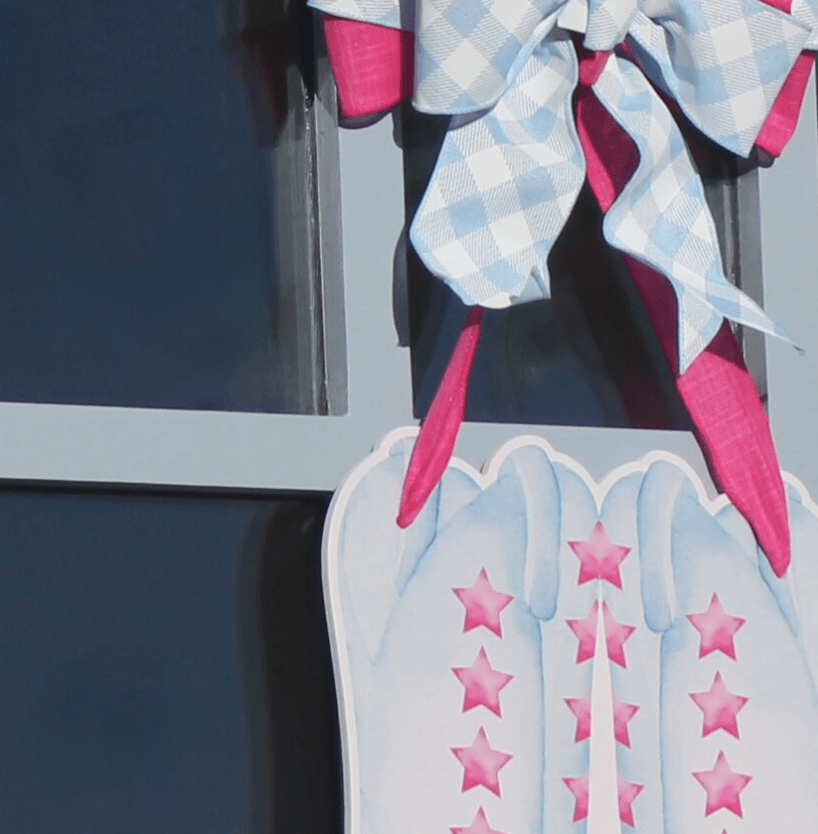 Rodeo Two Step - Door Hanger (Blue or Pink)