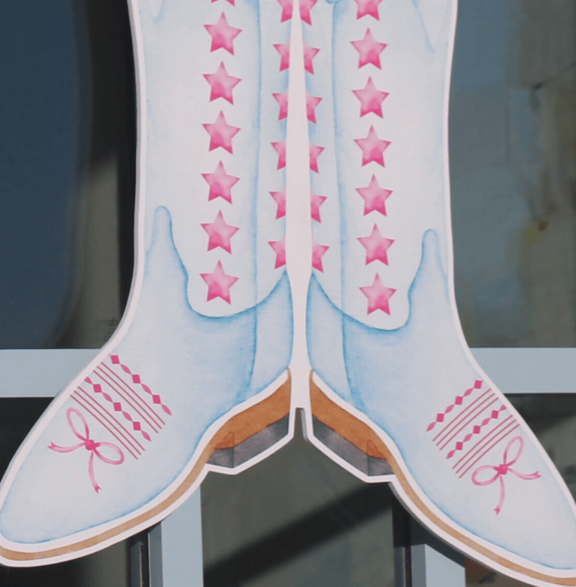 Rodeo Two Step - Door Hanger (Blue or Pink)