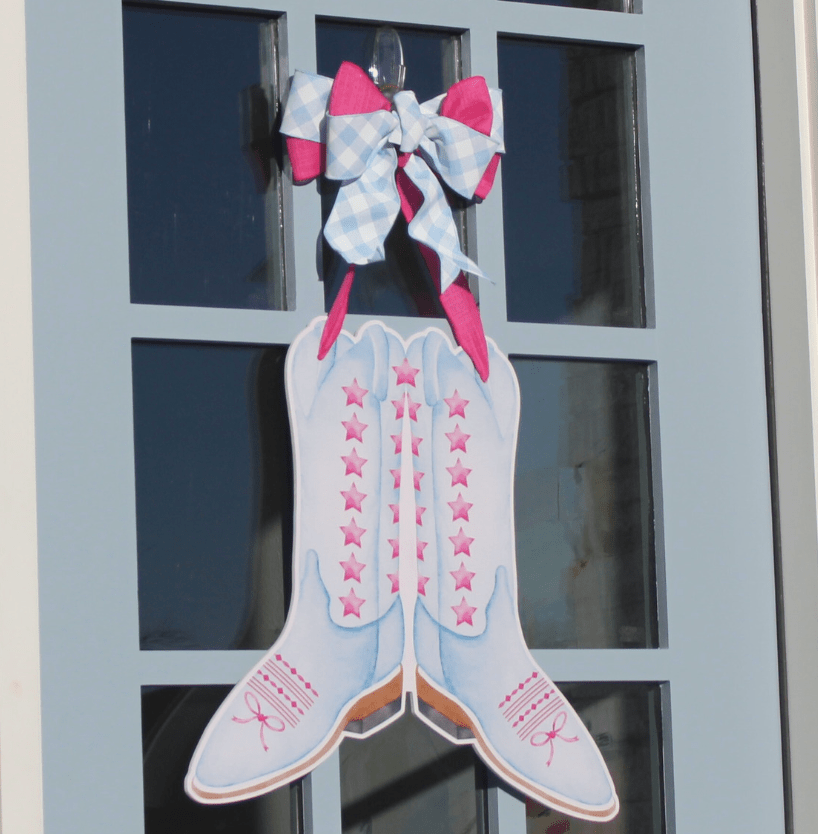 Rodeo Two Step - Door Hanger (Blue or Pink)