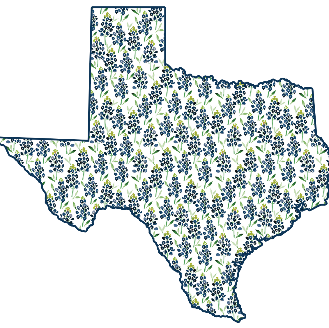 Lone Star Bluebonnets Door Hanger