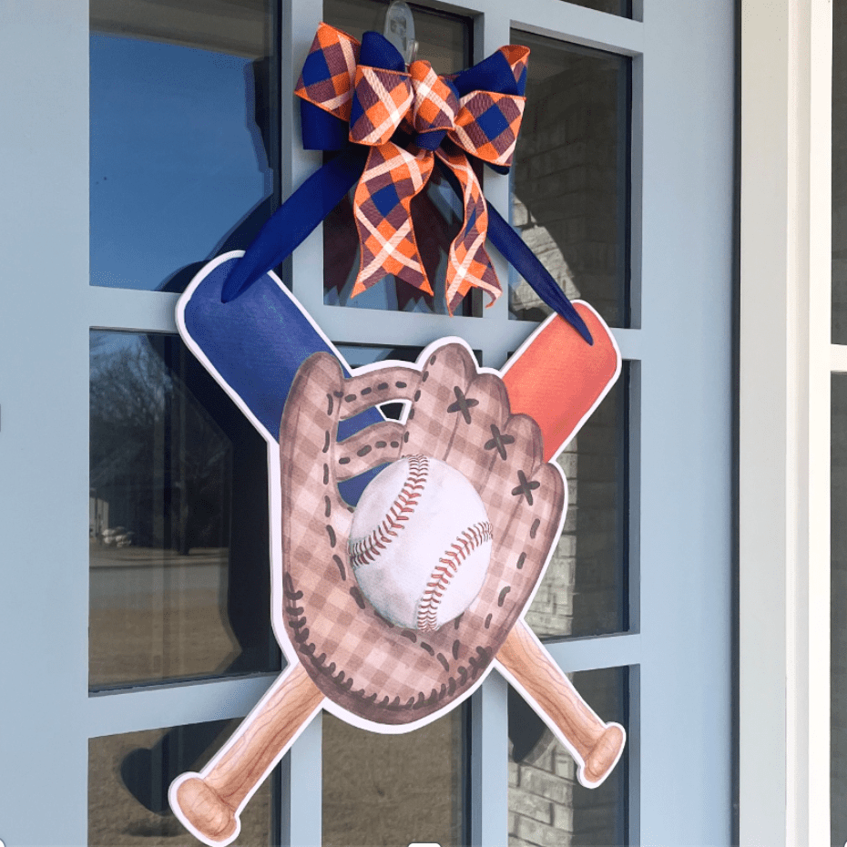Play Ball (Blue and Orange)- Door Hanger