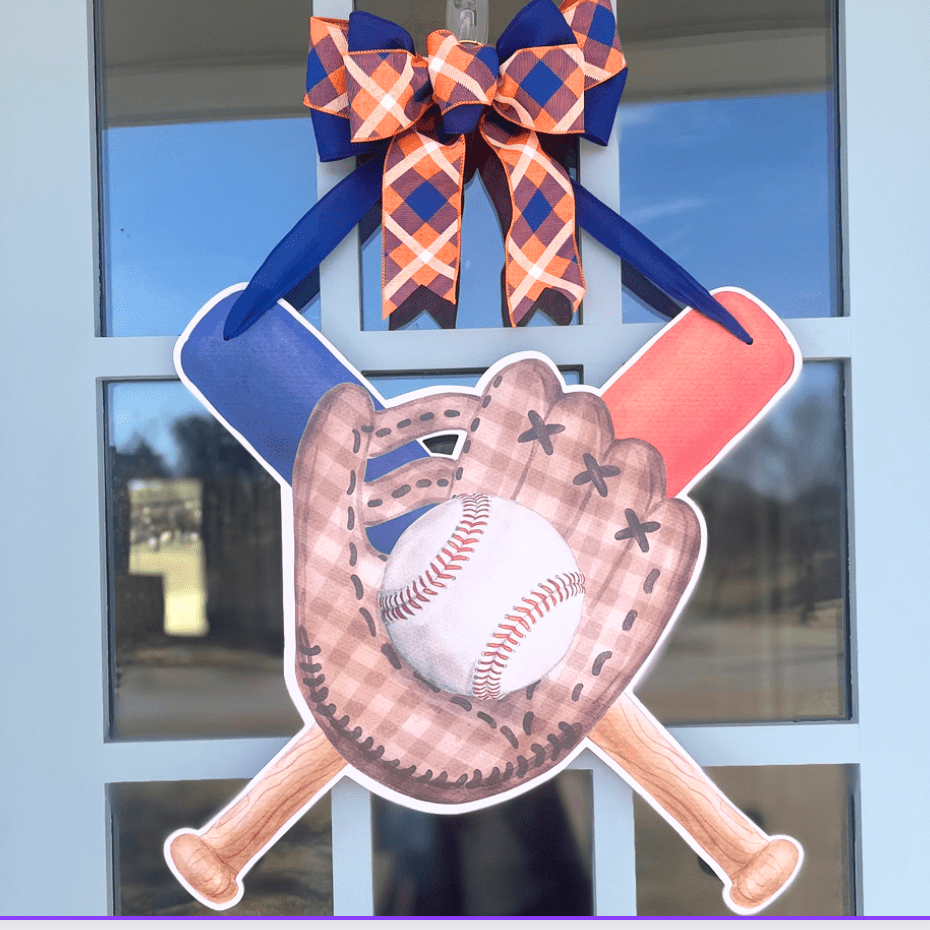 Play Ball (Blue and Orange)- Door Hanger