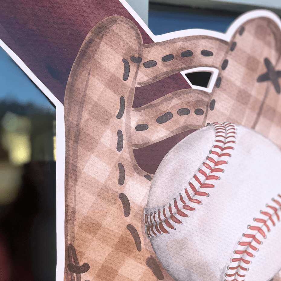 Play Ball (Maroon)- Door Hanger