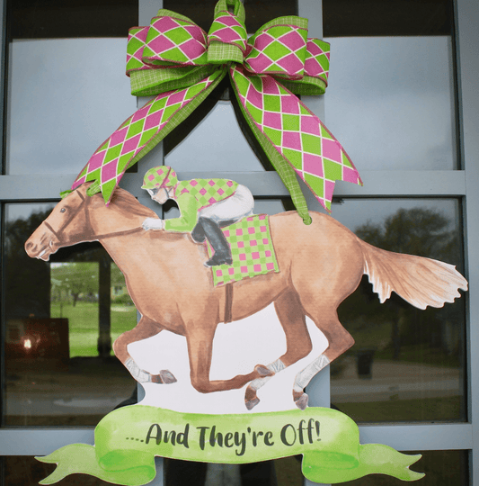 And They're Off! (Green)- Door Hanger