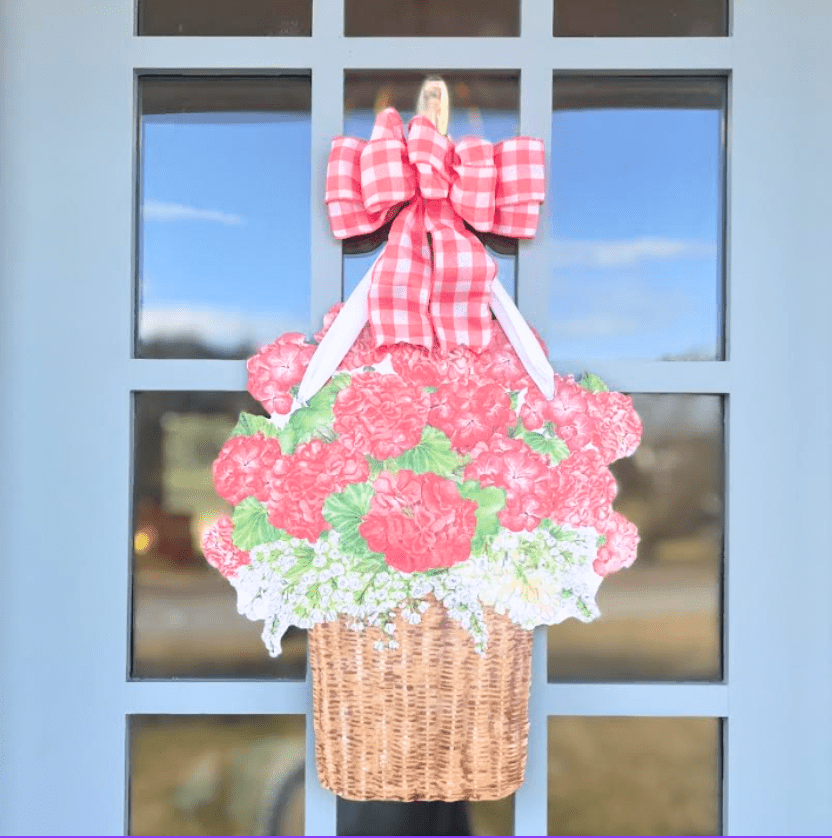 Coral Floral- Door Hanger