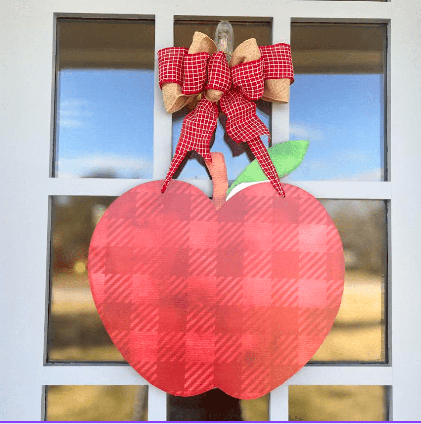 Apple Door Hanger (Free Personalization)