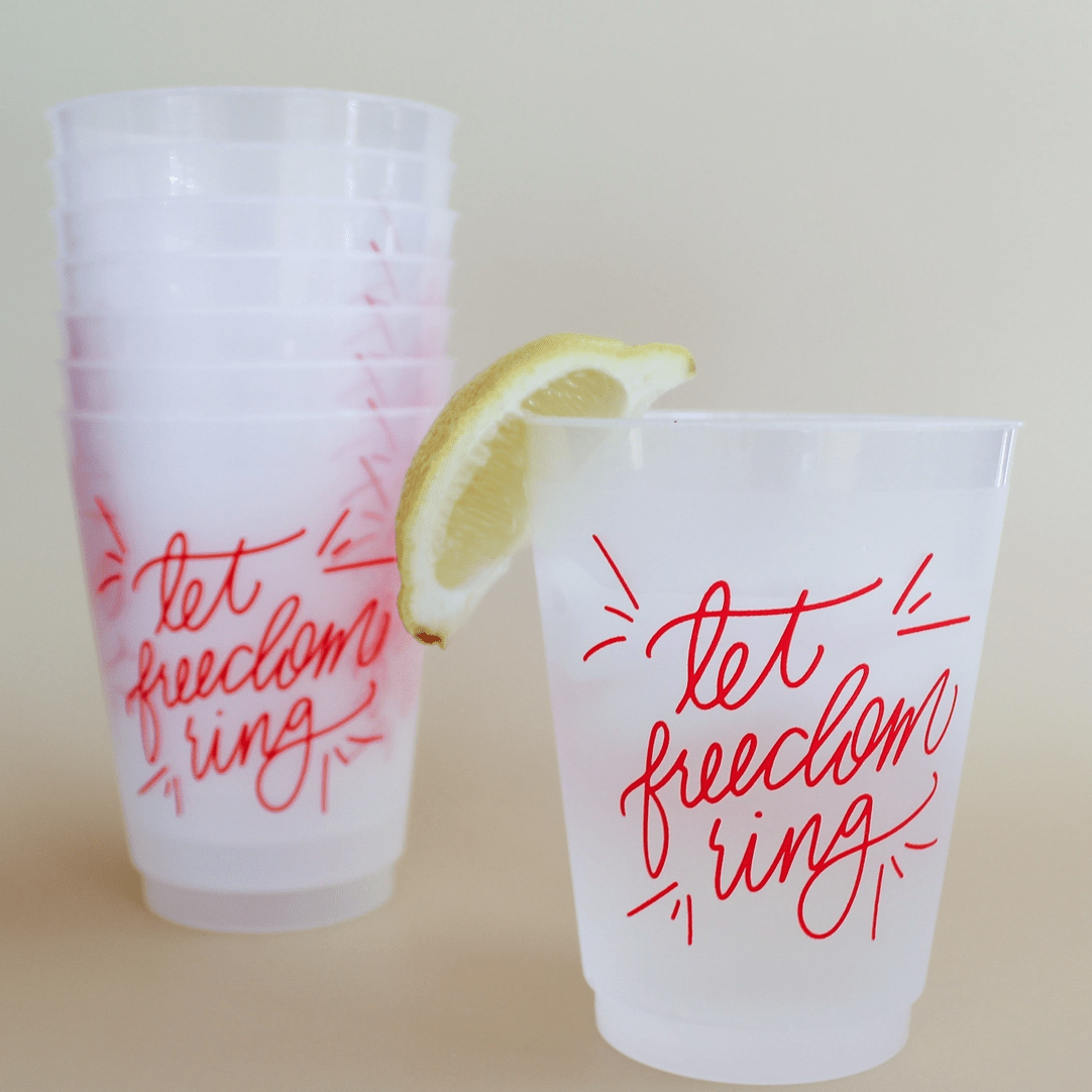 Let Freedom Ring | July 4th Frosted Acrylic 16 oz Cup