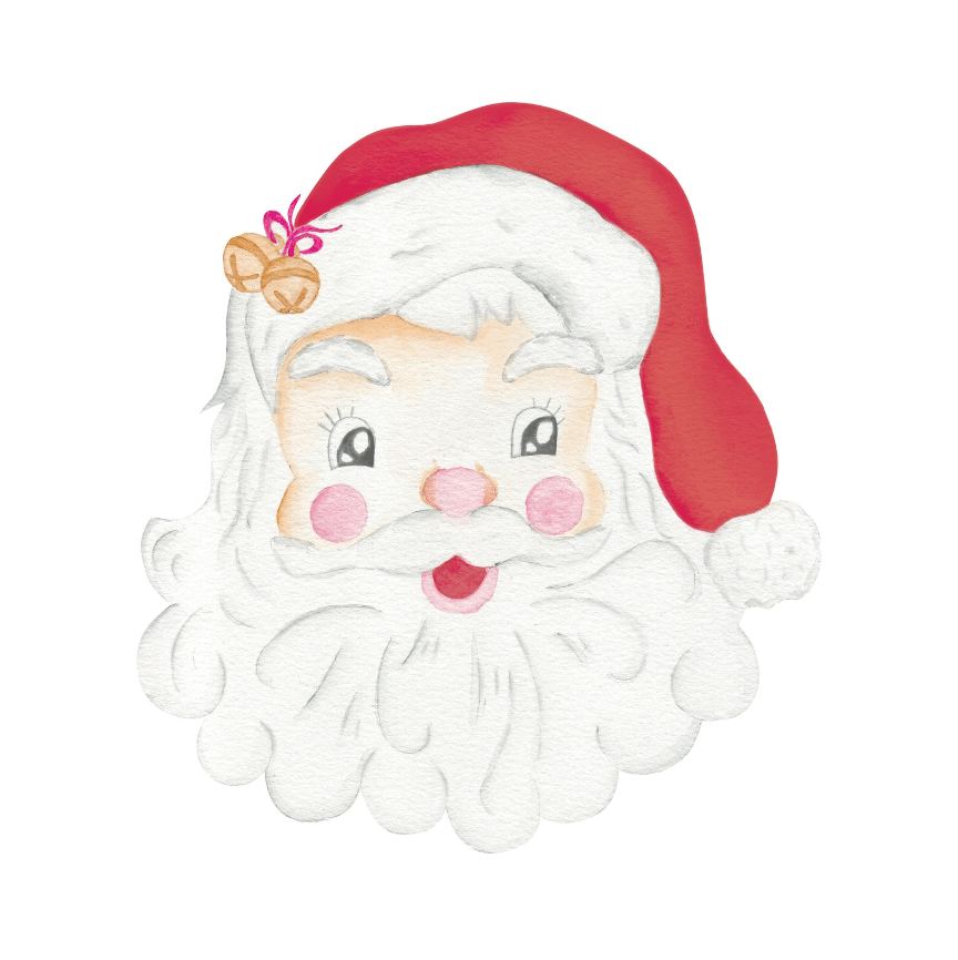 Holly Jolly Santa- Tea Towel