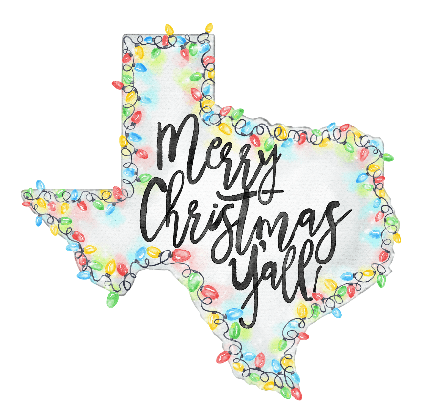 Merry Christmas Y'all Tea Towel (Sale)