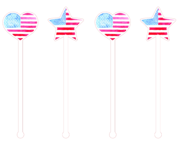 Stars and Stripes- Stir Sticks