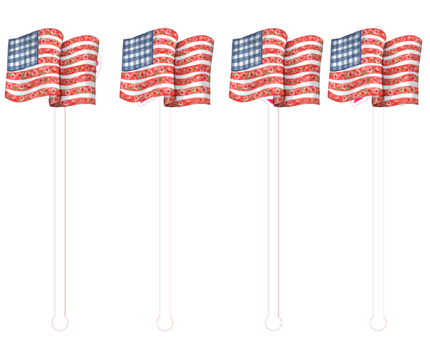 Floral Freedom- Stir Sticks