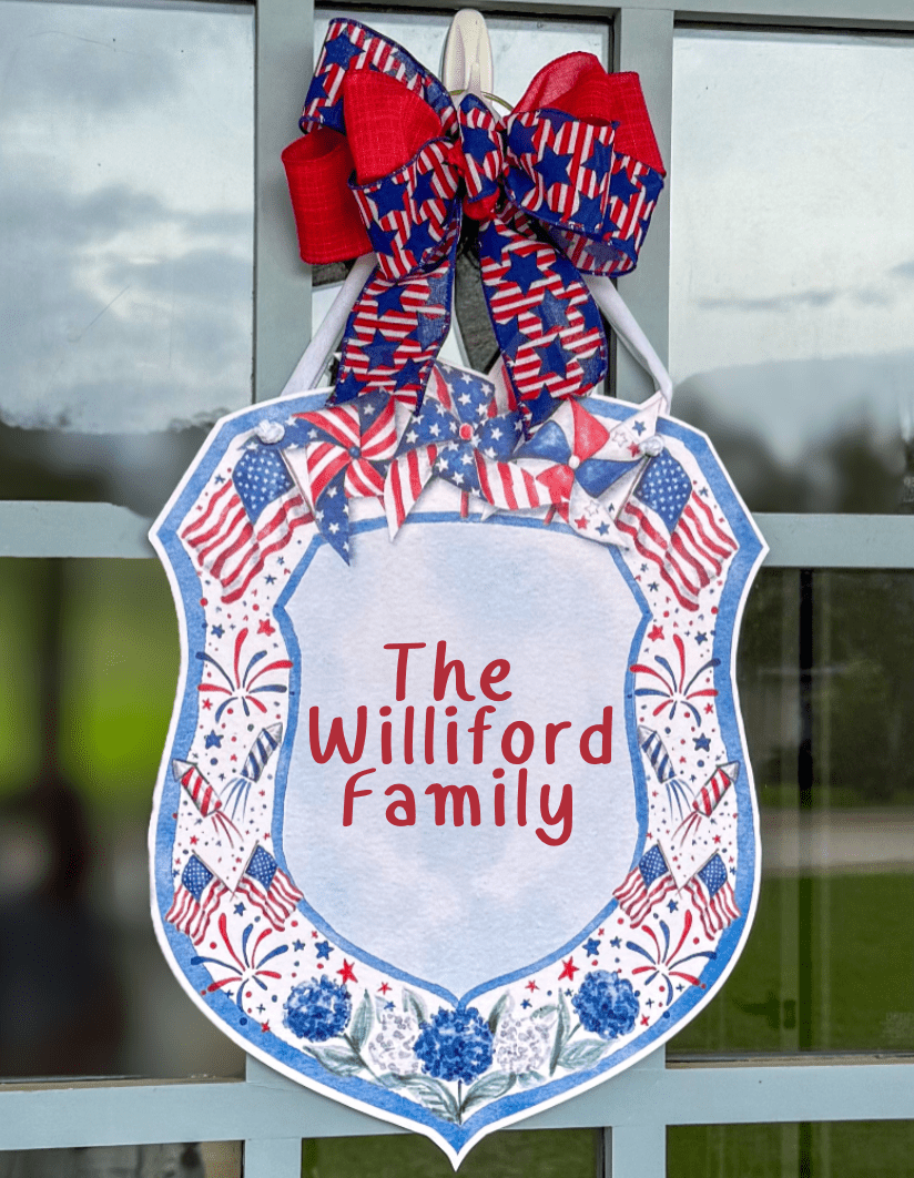 Fireworks & Flip Flops- Door Hanger
