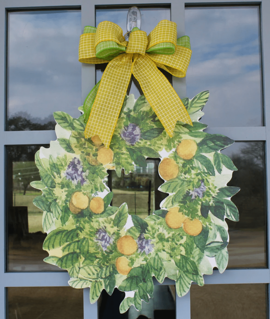 Summer Citrus Wreath- Door Hanger