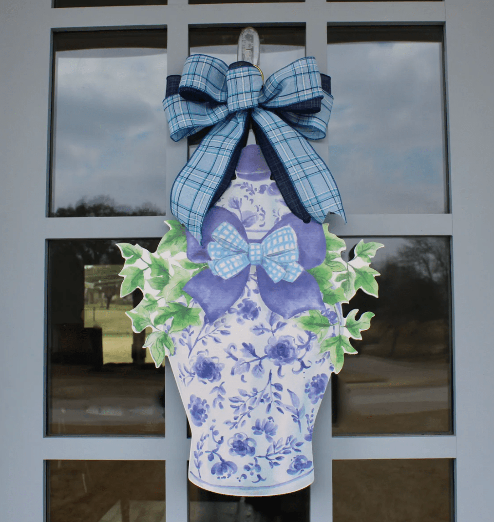Classic Ginger Jar (Blue)- Door Hanger