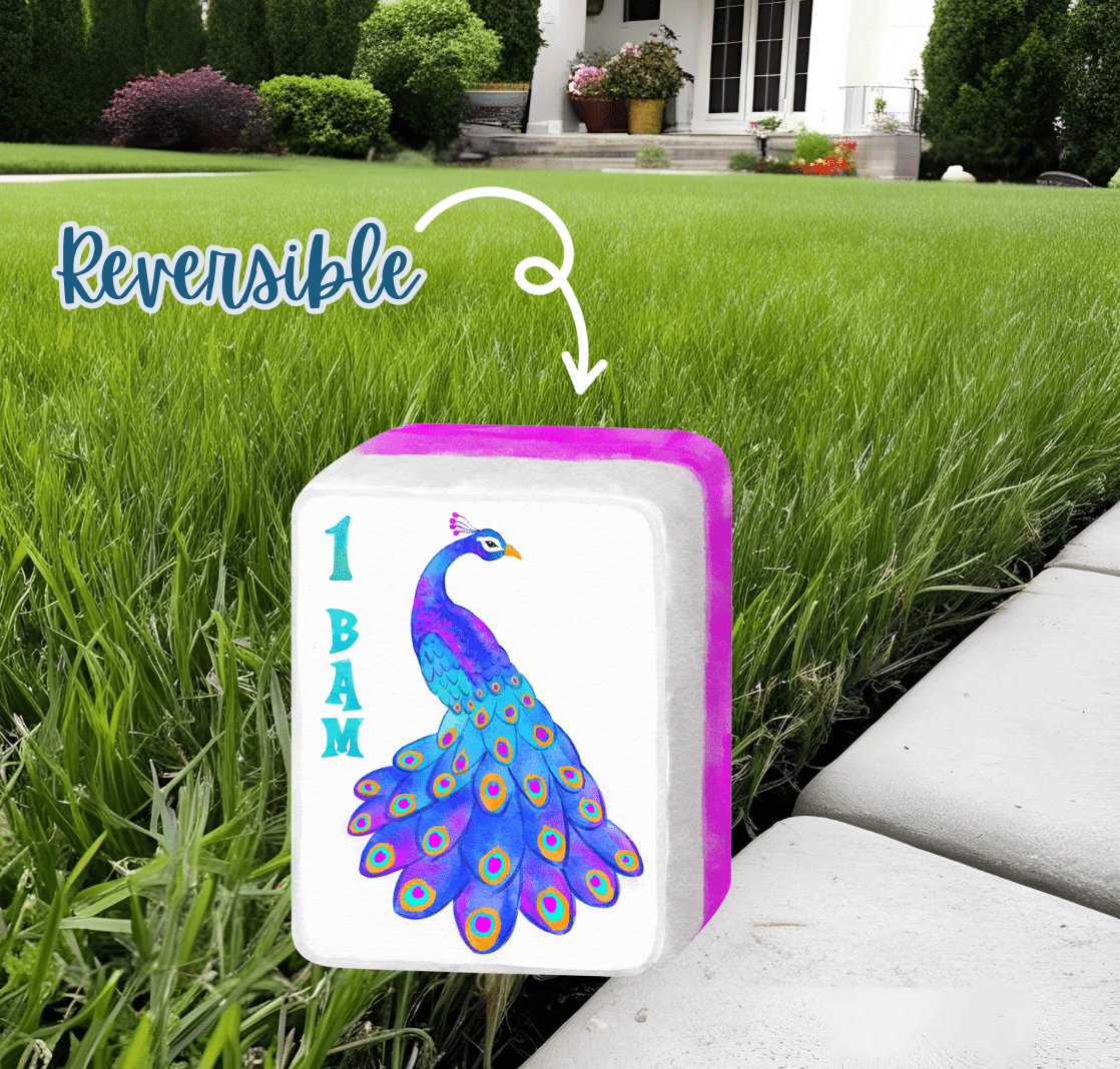 Mahj Party Pair Reversible Garden Stake