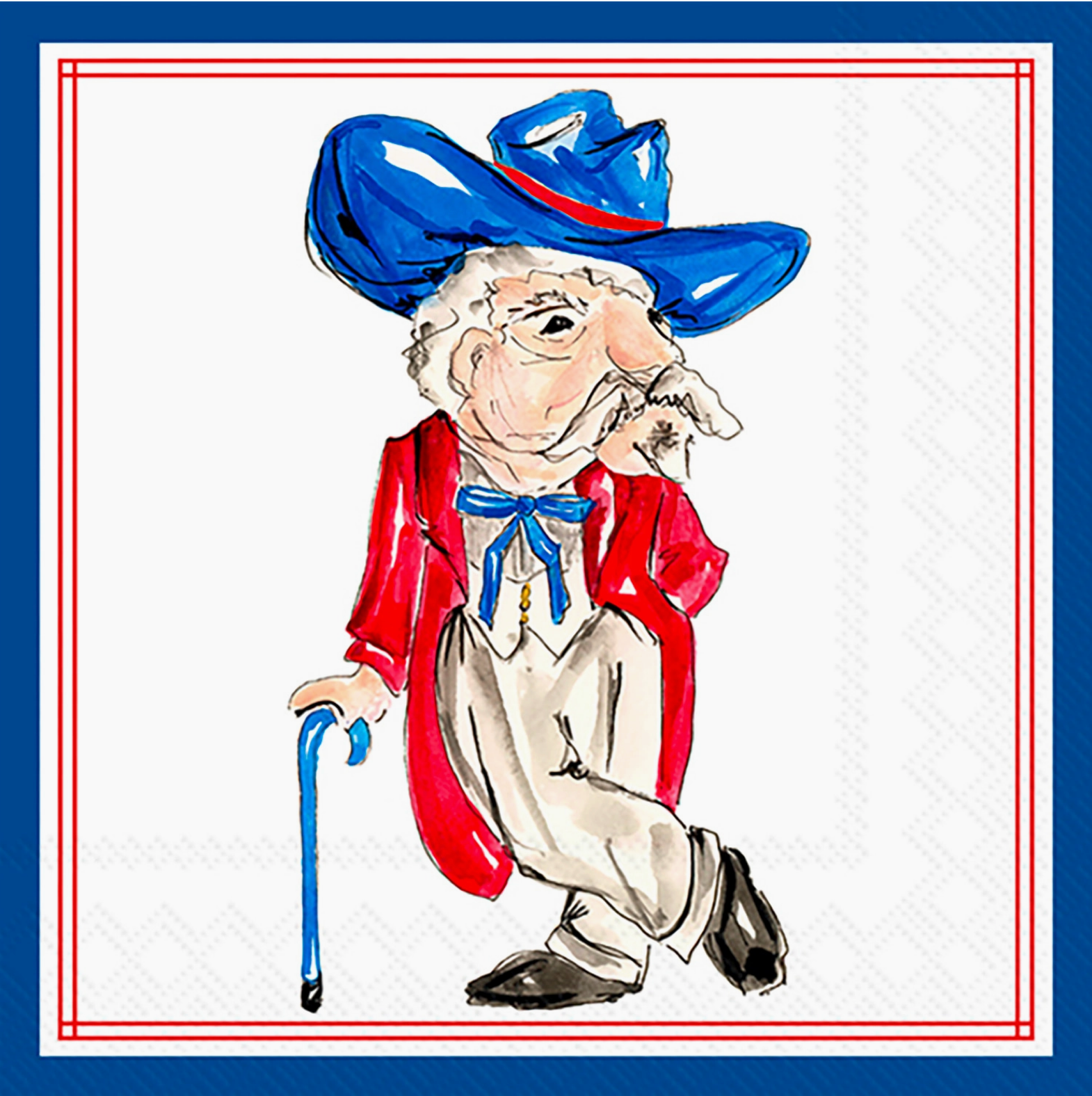 Red & Blue Reb Cocktail Napkins